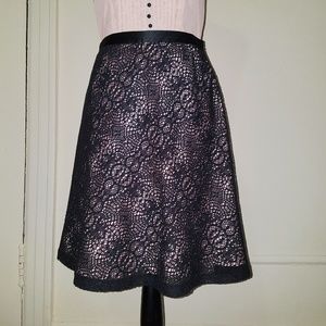 Black crochet lace skirt